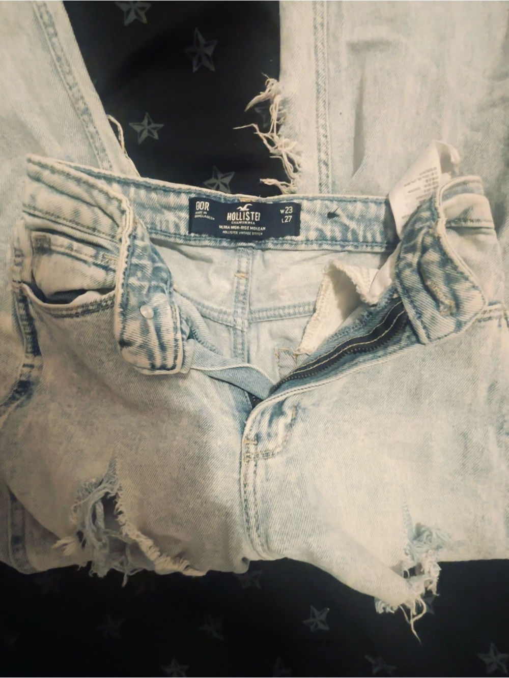 Hollister light ripped up jeans